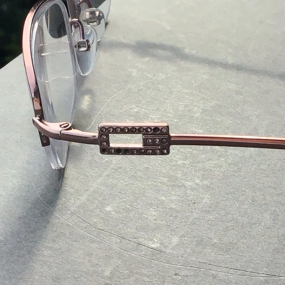 Gucci Rose Gold Frames GG2710 / Strass HR3 Eyeglasses Made in Italy